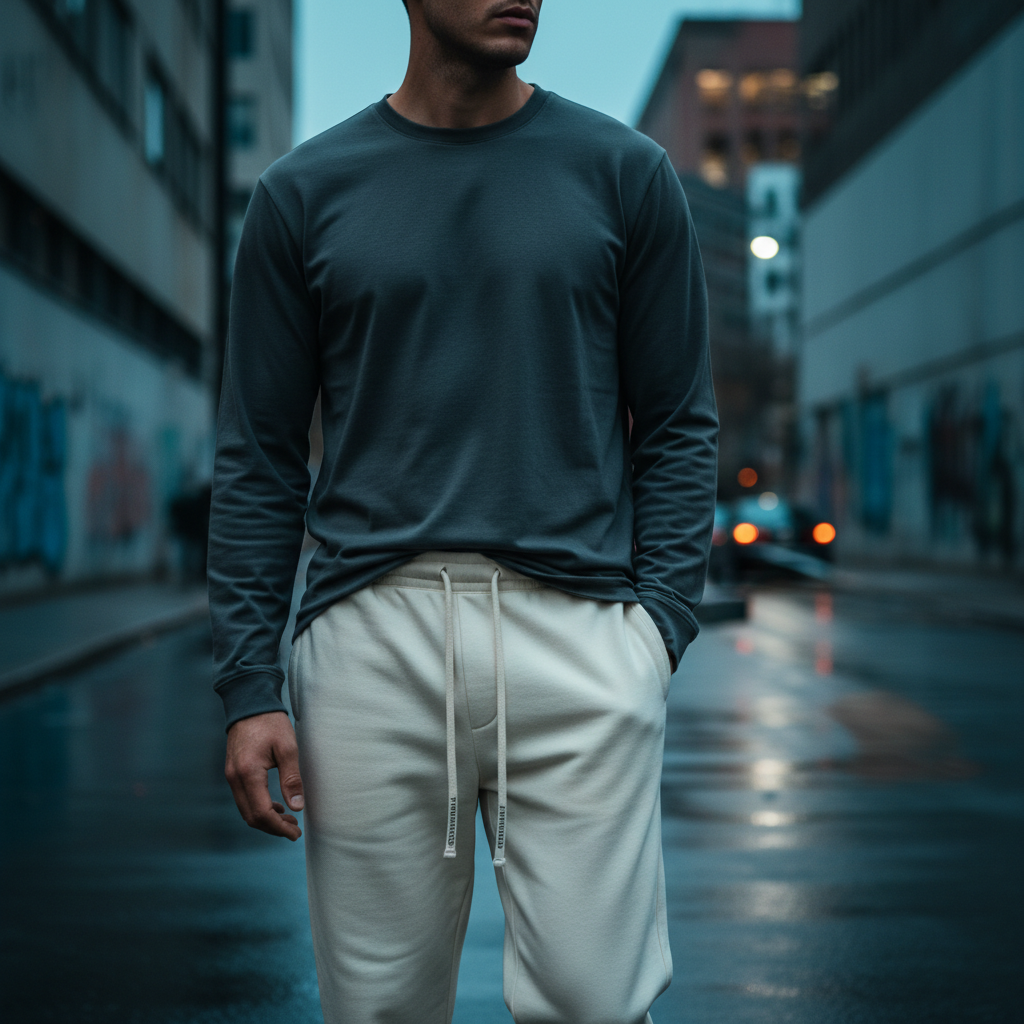 Solid Fleece Straight Leg Pants Creative