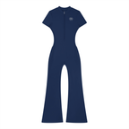 Women’s Tight Flared Leg Quarter-Zip Jumpsuit