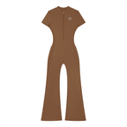 Women’s Tight Flared Leg Quarter-Zip Jumpsuit
