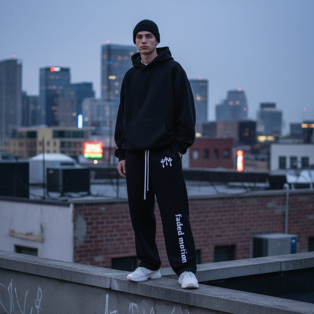 Solid Fleece Straight Leg Pants
