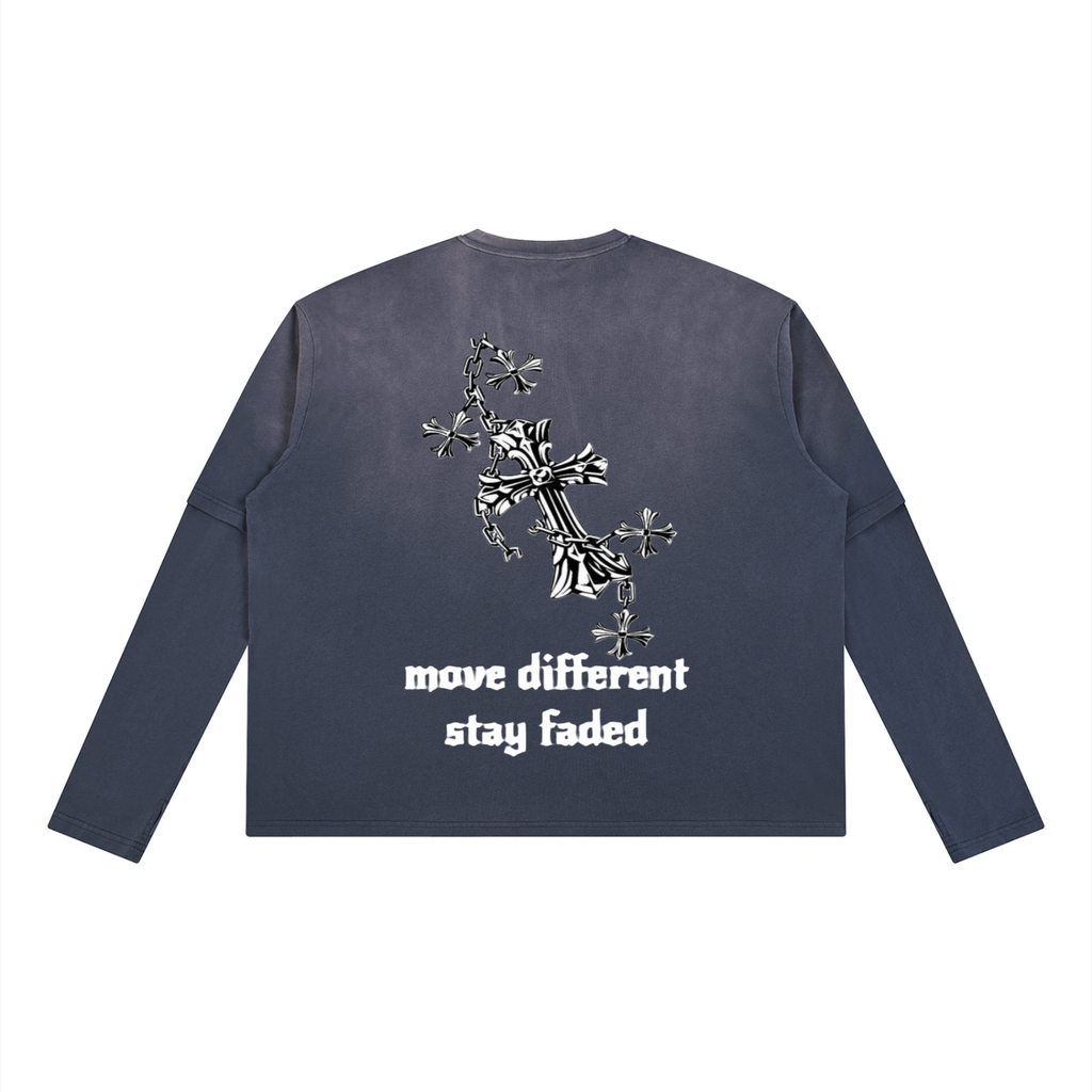 Unisex Vintage Wash Layered T-Shirt