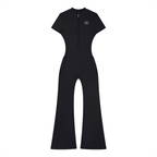 Women’s Tight Flared Leg Quarter-Zip Jumpsuit