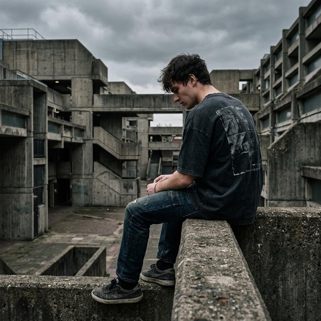 Faded Motion streetwear worn in the city